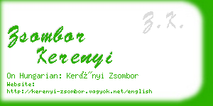 zsombor kerenyi business card